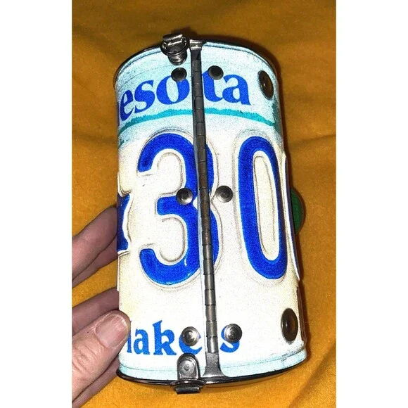 minnesota license plate purse barrel shaped - Picture 6 of 11